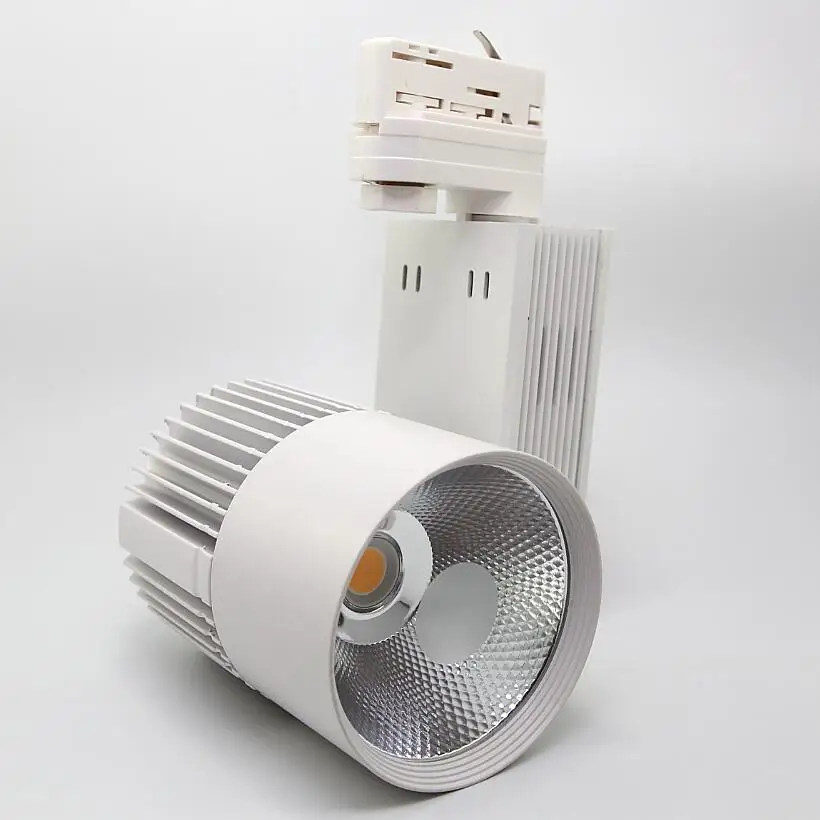 Vysoký výkon 40 W COB LED trať Svetlo Stlmiteľné LED Rail Spotlight zapustené stropné žiarovky pre obchody s domácimi obchodmi osvetlenie čierna biela