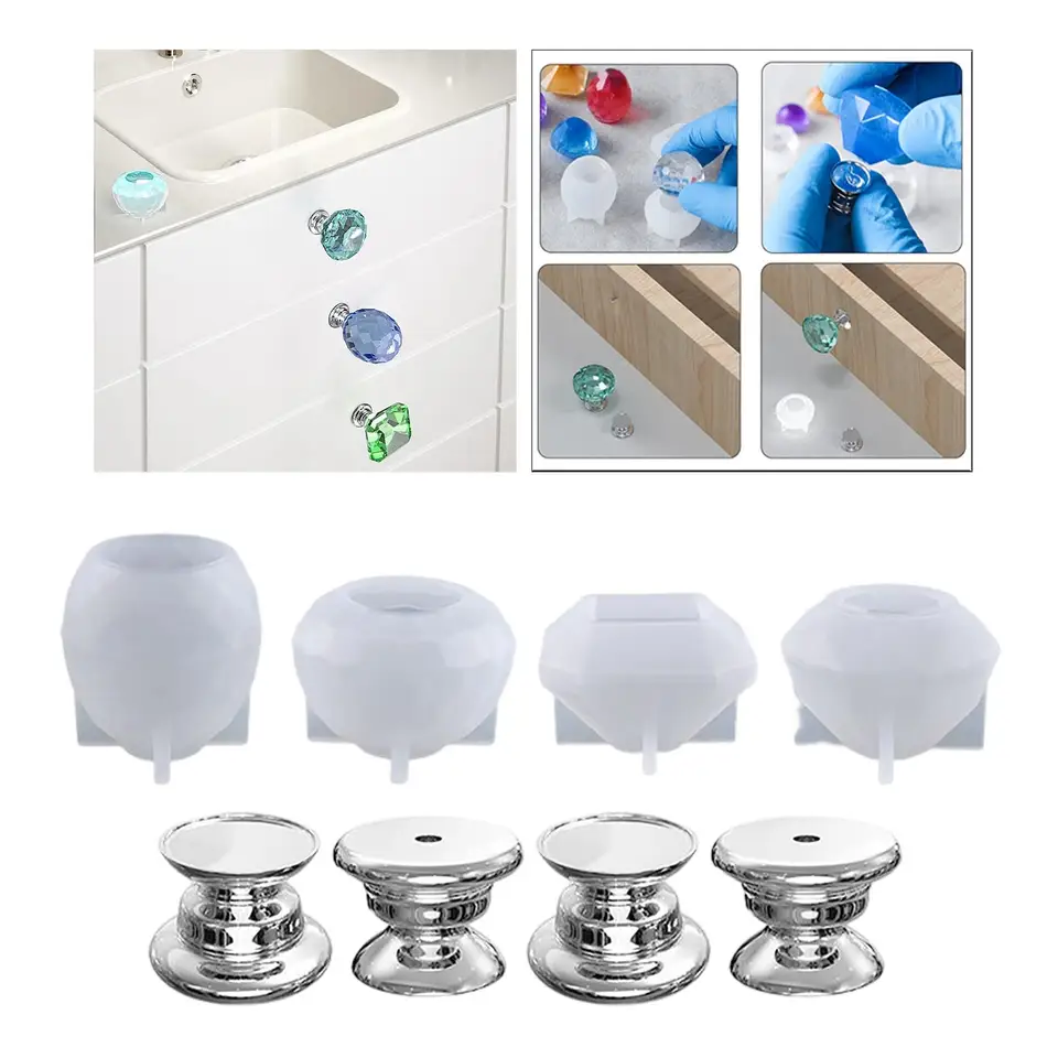 Vytiahnite gombíky Silikónová pleseň Živú živice Folmy DIY Epoxid kweryery do spálne