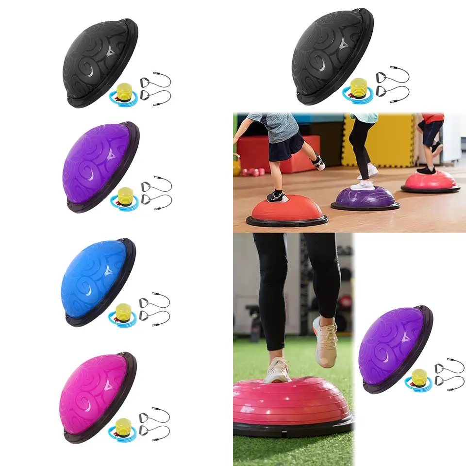 Vyvážiť guľu 18 palcov s pumpou na pumpu Anti Slip Half Lall for Home Pilates Gym