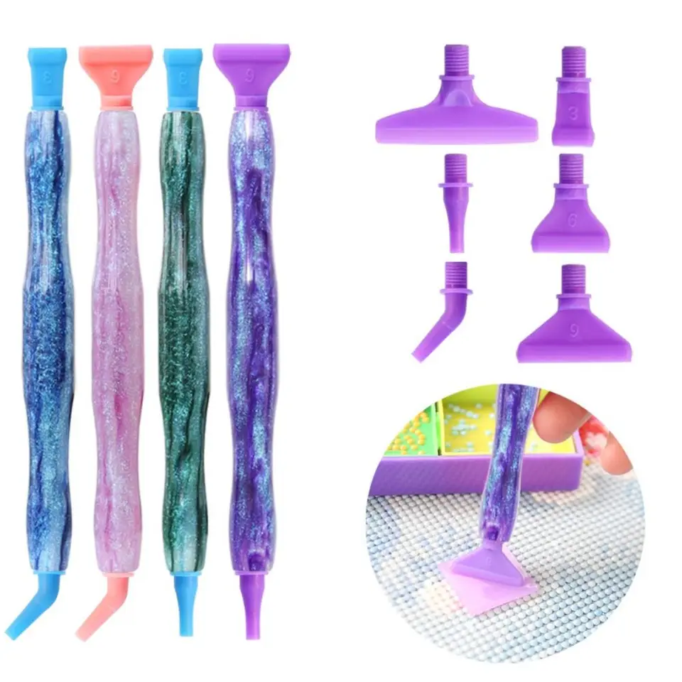 Vyšívacia živica diamantová maľba Pen Súprava Plast/kovový krížový steh doplnky