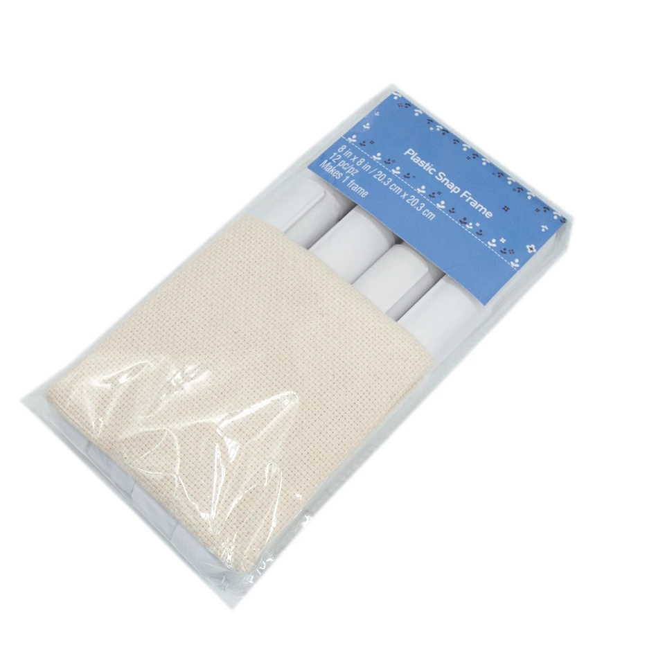 Vyšívacie rámové súpravy 8*8 palcov PVC Plastový rámec s plastickým snímaním s handričkou 28 cm pre remeslá pre krížové stehy Punch DIY