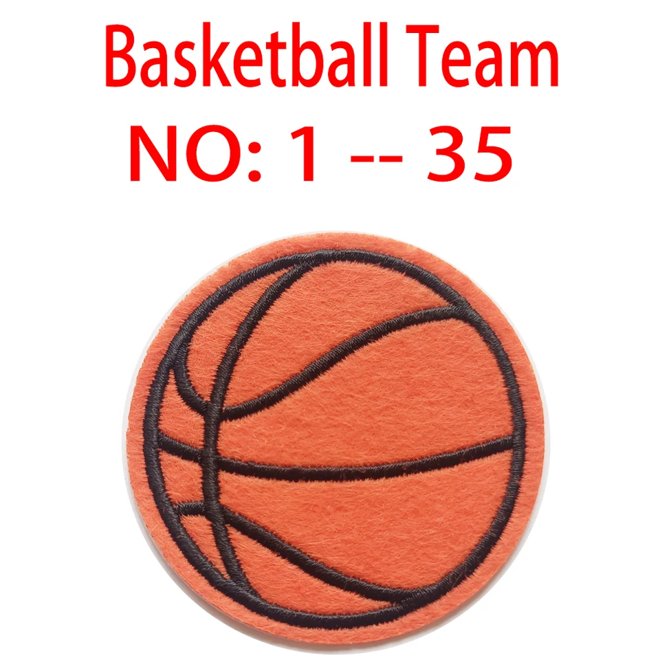 Vyšívaný basketbalový tím basketbalového tímu Logo na záplate šitie na nálepke Basketball Star Jersey Logo