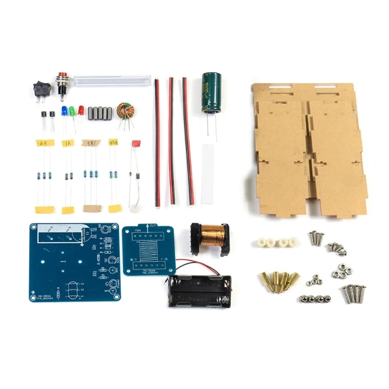 Vzdelávacie elektromagnetické emitory Projekt Sada DIY Coil Soldering bez batérie s/bez vonkajšieho kvapky