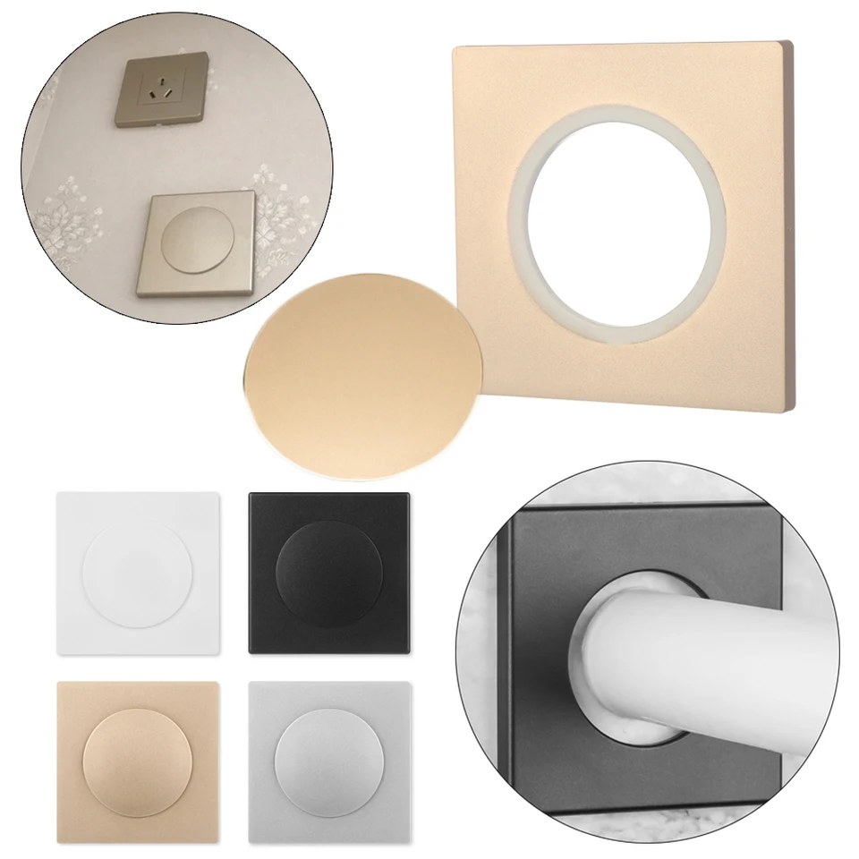 Vzdiaky na kryciu otvor na stenu Drôty Ochrana Ochrana Duct Cover Cover Snap-on Panel Decan Cap rezervovaný vŕtací otvor pripevnenie Hardware