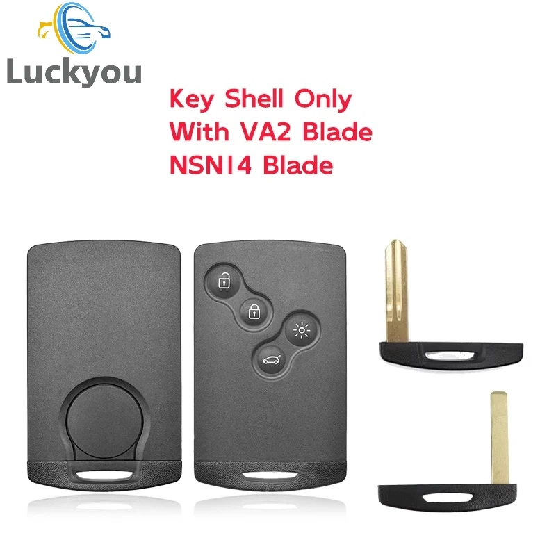 Vzdialený kľúče pre Renault Megane III Laguna Scenic Fluence I Clio IV Kaptur Koleos VA2 /NSN14 Blade Key Cover Case Case Case