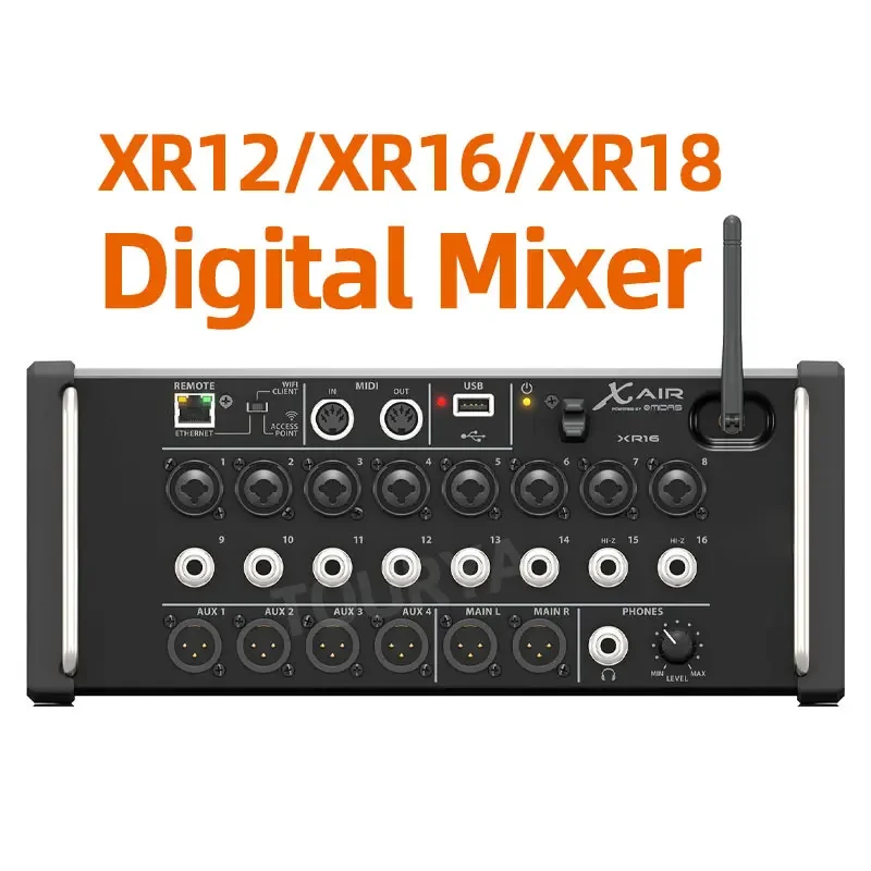 Vzduch 1: 1 XR12 XR16 XR18 Mount Rack Mount Professional Digital Mixer Vstavaný WiFi DSP Audio Mixer DJ Recording Studio s USB Recorder