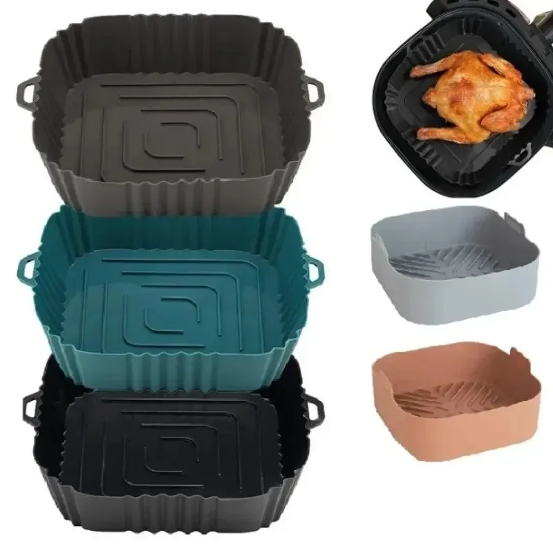 Vzduchová fritéza pečenie na pečenie podnos silikónového podnosu vyprážané kuracie pizza Matka Oilless Silikone Pan Air Fryer Príslušenstvo pre kuchynské pečenie