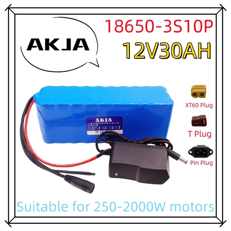 Vzduchová rýchla preprava 3S10P12V30AH batéria 18650 lítium -ión DC12.6V super veľká kapacita nabíjateľná batéria s BMS