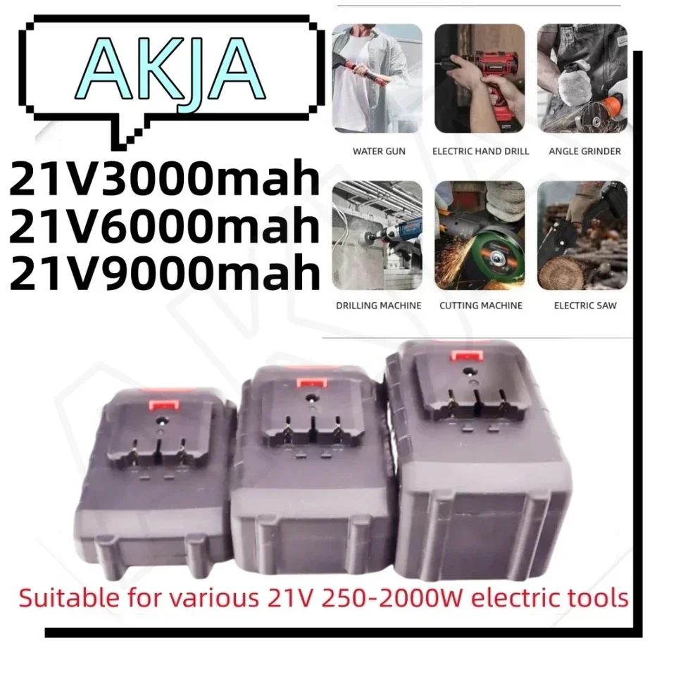 Vzduchová rýchla preprava Nová 21V bezdrôtových kľúčov batérie 3000 mAh 6000 mAh 9000 mAh skrutkovacia súprava rýchle nabíjanie lítiovej batérie