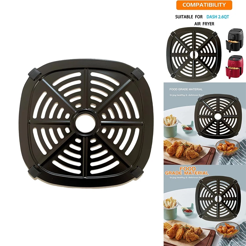 Vzduchové fritéza Grill Crusser podnos pre pomlčku 2,6QT Tasti-Crisp Digital Air Fryer s gumovými nohami Fryer