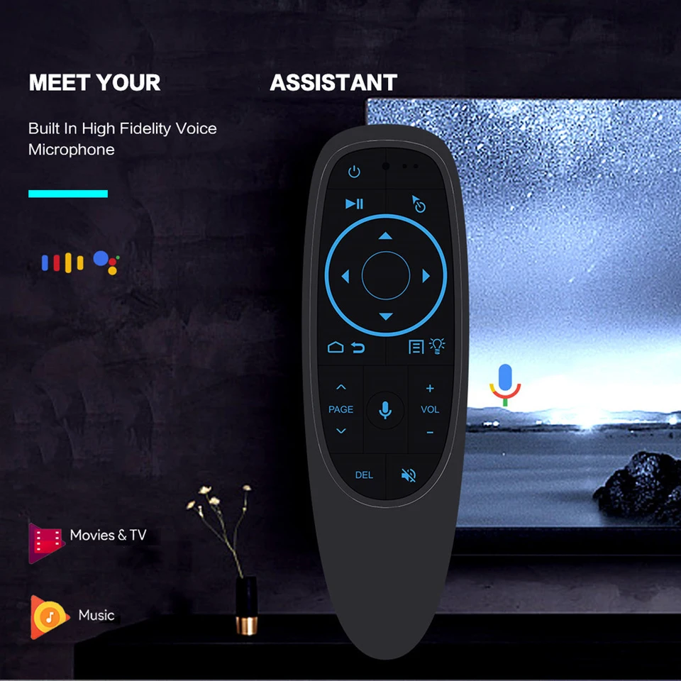 Vzduchové hlasové diaľkové ovládanie G10S G10SPRO G10BTS G10SPROBT 2.4G Wireless Gyroscope IR Learning for Android TV Box PC