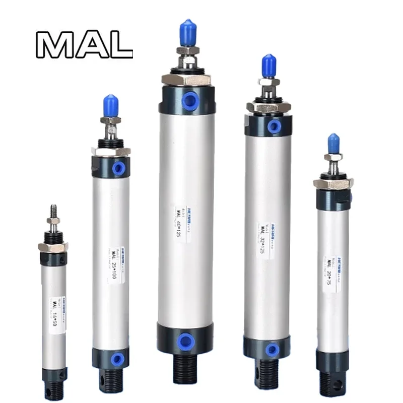Vzduchové pneumatické valce s dvojitým stlačeným Mal Mini Bore 16/20/25/32 mm 40 mm zdvih