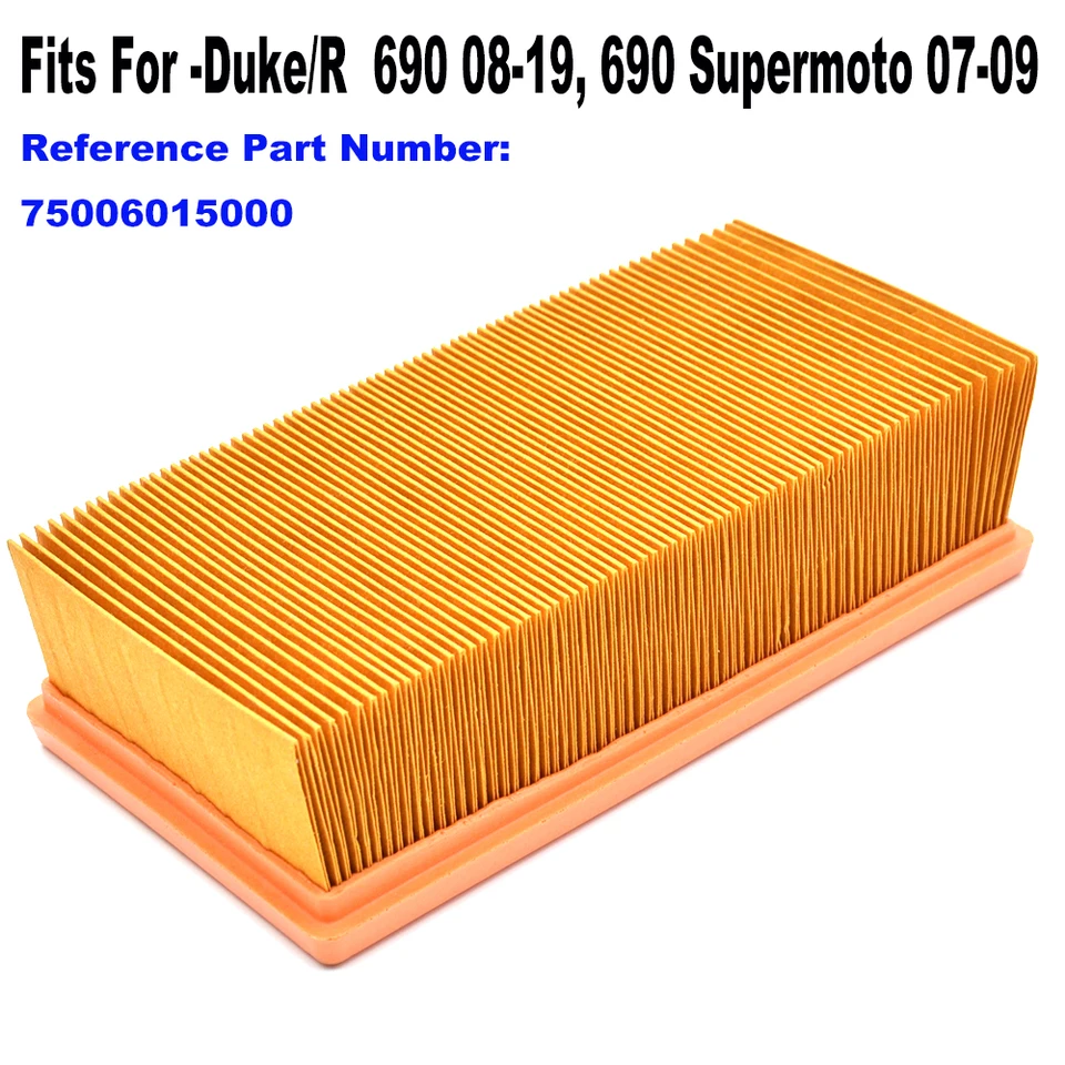 Vzduchový filter Filter Filter Filter sa hodí pre KTM 690 Duke/R 690 2008-2019, 690 Supermoto 2007-2009 -Ref. 75006015000