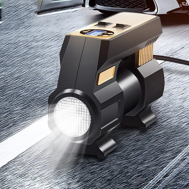 Vzduchový kompresor 12 V Prenosná elektrická pneumatika nafúknutia pneumatika Digitálna automatická pneumatika Pumb pre automobilový motocykel pneumatika