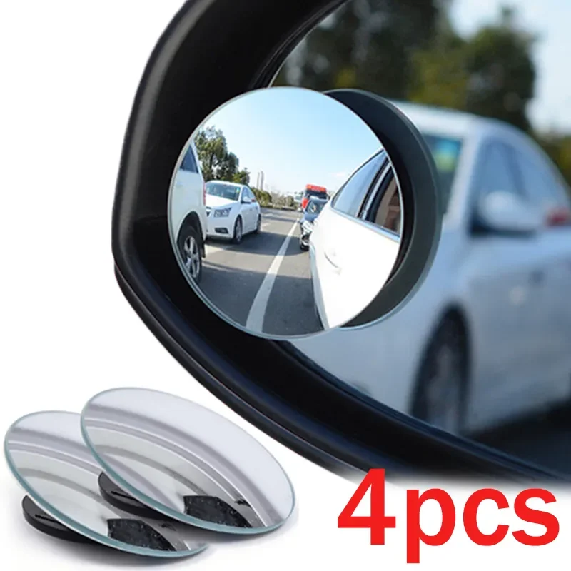Vzhľad slepého bodu Zadné zrkadlo so širokým uhlom nastaviteľné malé okrúhle zrkadlo 360 ° Otáčanie spätné pomocné spätné zrkadlo Konvexné zrkadlo