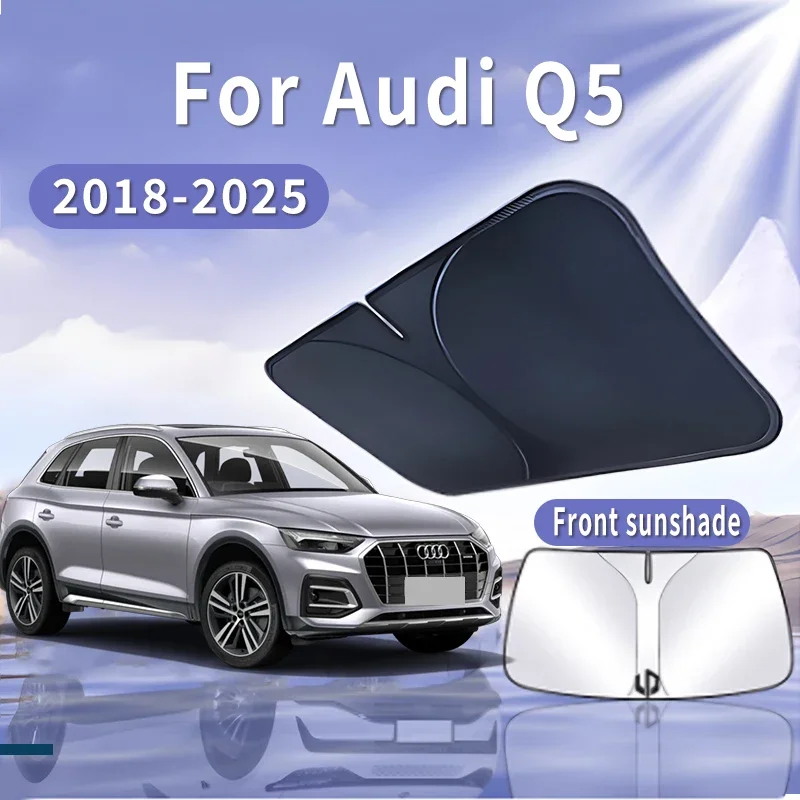 Vzor automobilu Slnko pre Audi Q5 2018 ~ 2025 2020 2022 Predné čelné sklo Sunshade Tepelná izolácia letné chladenie Automatické príslušenstvo Skladacie príslušenstvo