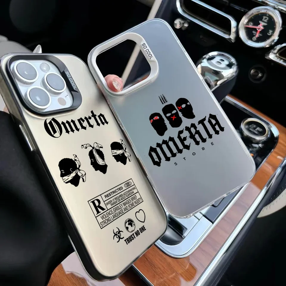 Vzor módnej masky o-omertas telefónny puzdro pre iPhone 16 15 14 13 12 11 Mini Pro Max x xr xsmax 8 plus anti jeseň matný zadný kryt