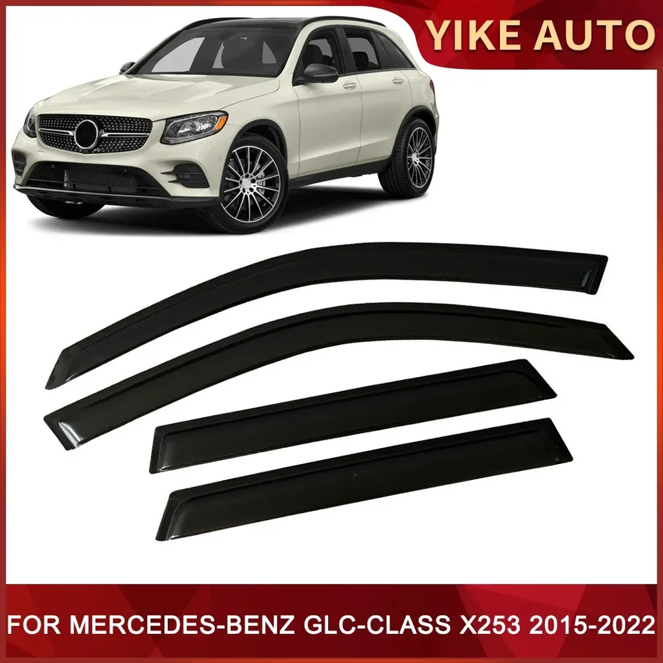 Vzor okien pre Mercedes-Benz GLC trieda X253 2015-2022 Weathershied Dvere Visor Sun Sun Dažďové strážky