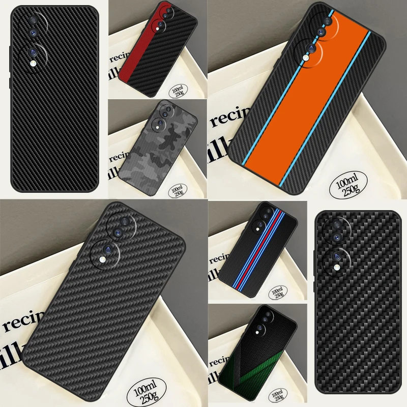 Vzor z uhlíkových vlákien pre Huawei Honor Magic 5 Lite Pro X8 X9 50 70 P20 P30 P30 P50 Nova 9 5T P SMART 2021 CASE
