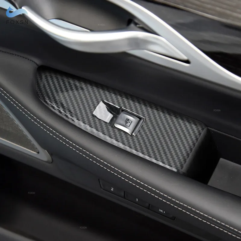 Vzor z uhlíkových vlákien Vzor automobilových príslušenstiev okno Spínač okna Ovládací panel Ovládací panel pre obloženie krytu pre BMW 7 Series G11 G12 2016 - 2021