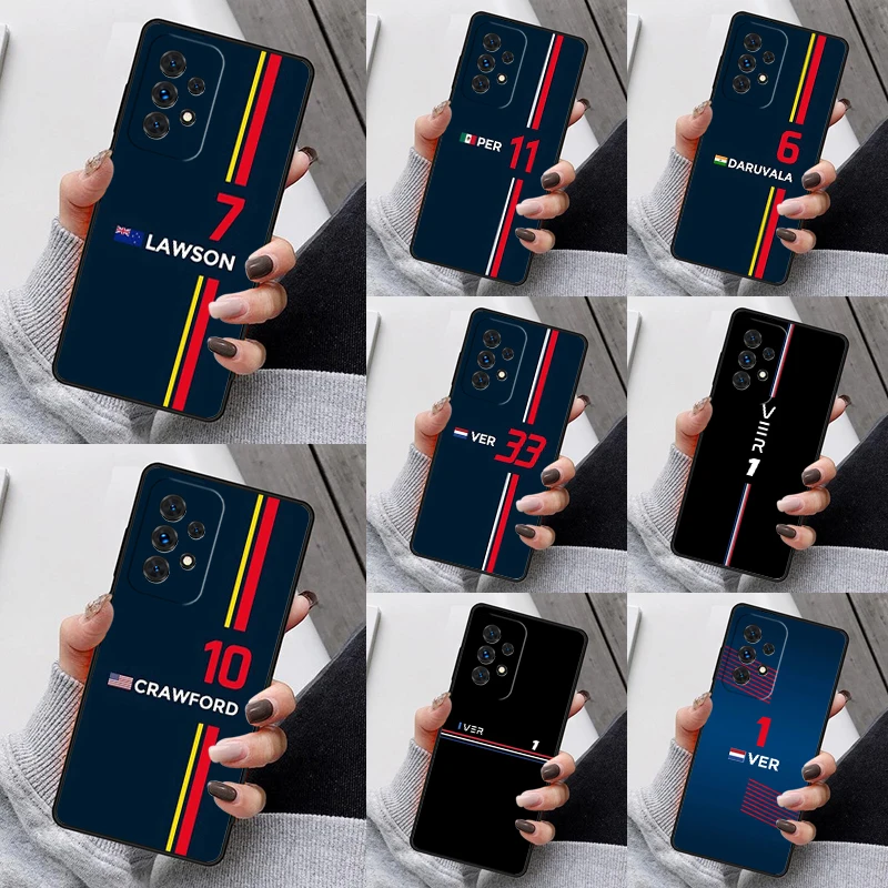 Vzorec 1 F1 číslo telefónne puzdro pre Samsung Galaxy S23 S21 S20 Fe S24 S22 Ultra Note20 S10 S9 S8 Plus A40 A52 A12 A13 A53