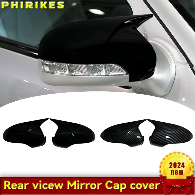 Vzorec uhlíkových vlákien Čierne krycie kryty zrkadla, ktoré sa prilepujú na triedu Mercedes-Benz E-Class W211 2006-2008 pre Mercedes-Benz E-Class W