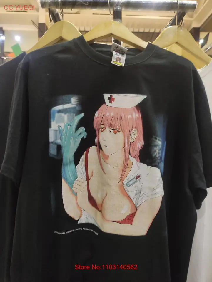 Vzácny reťazový píl Anime TEE Basic Black Graphic T tričko Unisex NH12975
