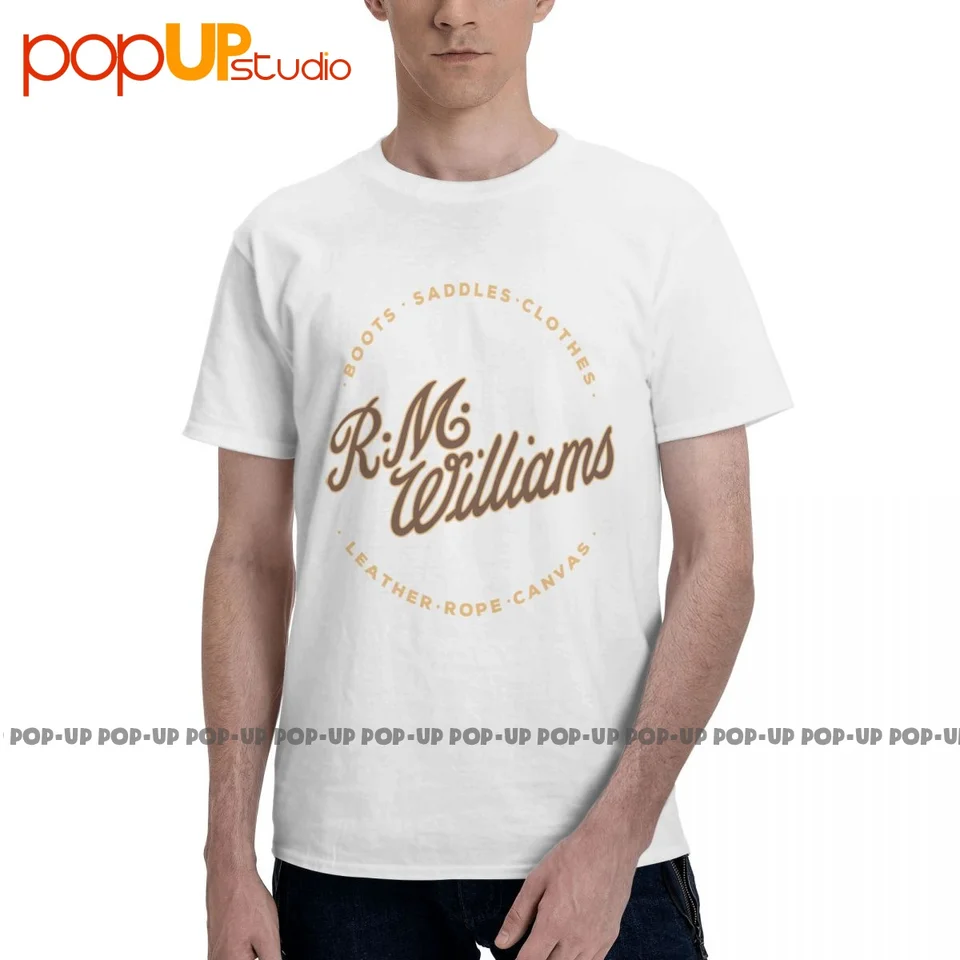 Vzácny RM Williams Script Stamp Tričko Tee bavlnené hip hop košele horúce predaj