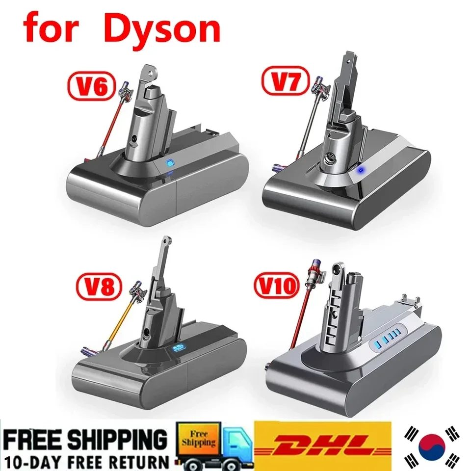 Vákuová batéria pre Dyson V6 V7 V8 V10 Series SV07 SV09 SV10 SV12 DC62 Absolútne nadýchané zvieratko Pro Doplniteľné batenie