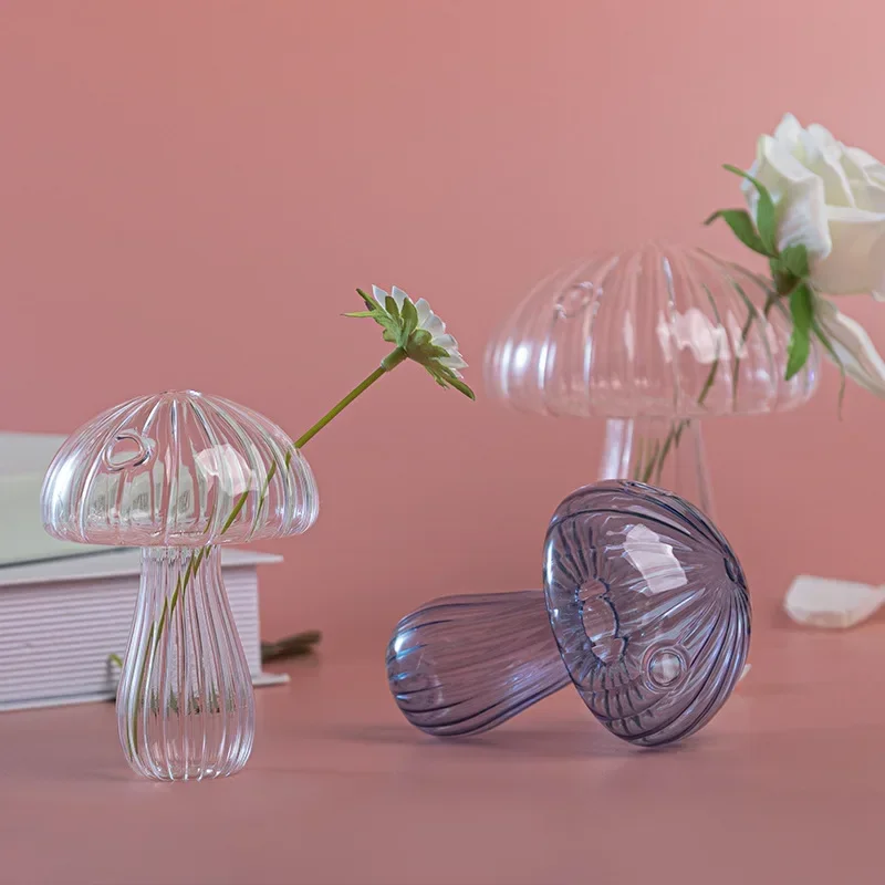 Váza 1pc priehľadné sklenené huby stolové dekorácie Domáce hydroponické kvetinové usporiadanie Aromaterapia Hotel Home Living