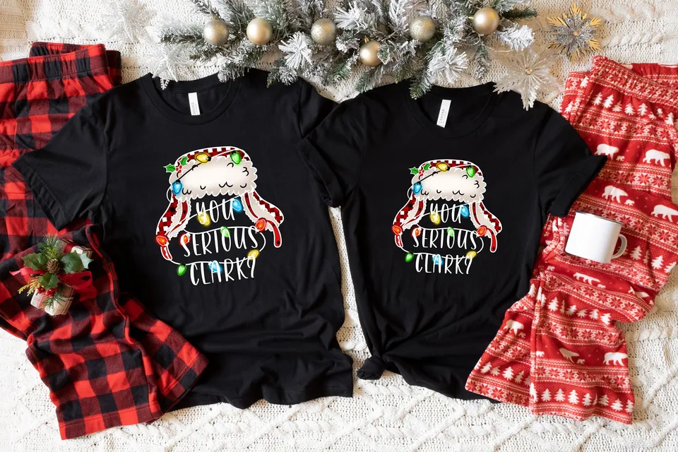 Vážne Clark Powe T košeľa Funny Holiday Pullover Griswold Family vianočné svetlá svetrov