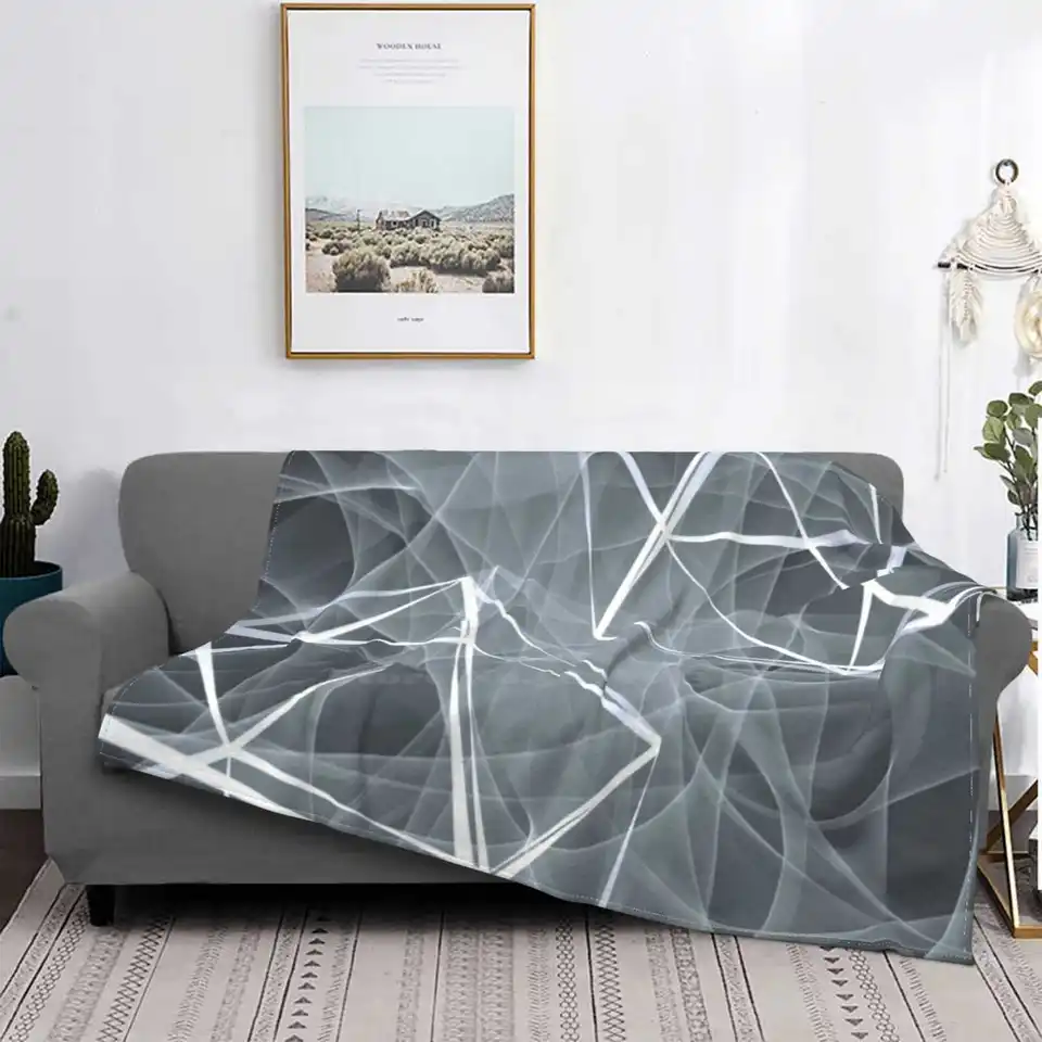 Vírivé okraje Cool módne mäkké teplé flanelové prikrývky na lesk Tracer Move Dynamics Motion Blur Geometric Object víri víri