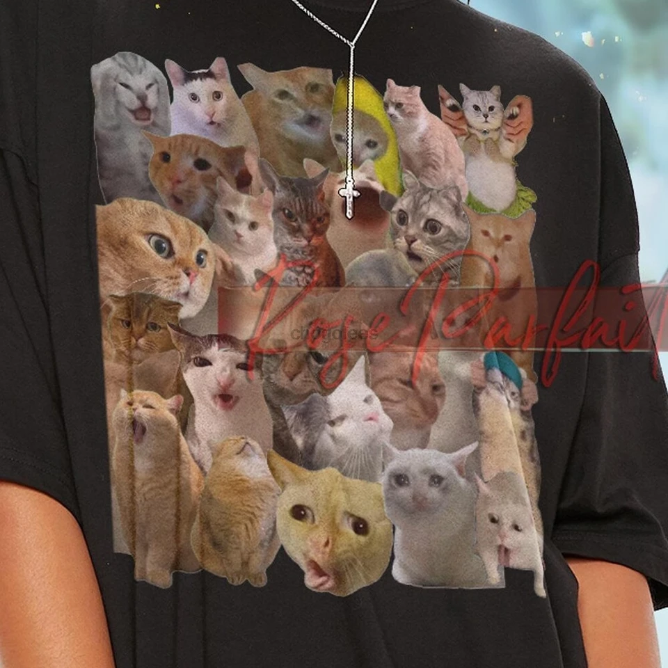 Vírusová košeľa s mačkou Vírusová mačka vinobranie tričko Cat meme retro 90s tričko mačka memé memé to bootleg tee mačka meme sveter internetový mačka ikonický