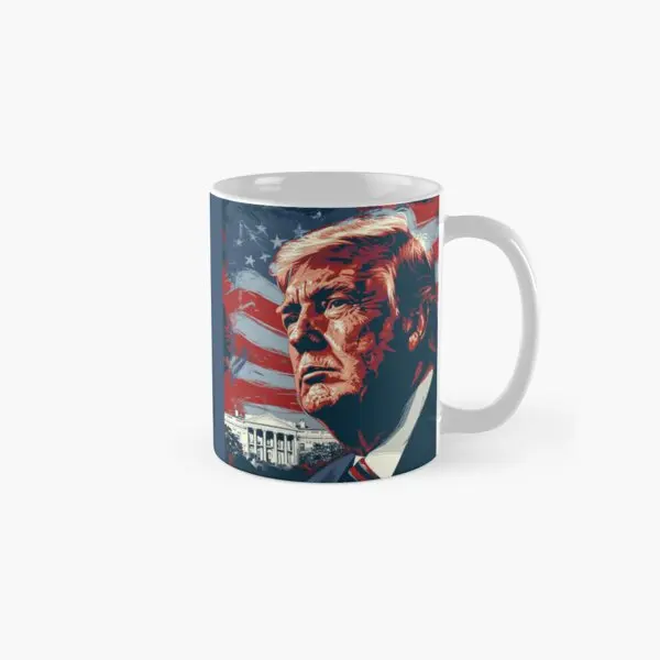 Víťazstvo Donald Trump Klasický hrnčekový čaj Tlačený pohár Jednoduché darčeky Obrázok nápoj s kávou dizajn rukoväť okrúhly obrázok