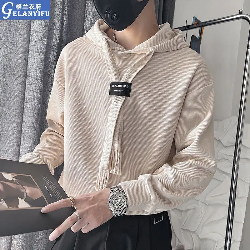 Výbušná pouličná mikina mužov INS Trendy Brand High-end Sense Hood s dlhým rukávom tričká sezóna mužská pulóvová bunda