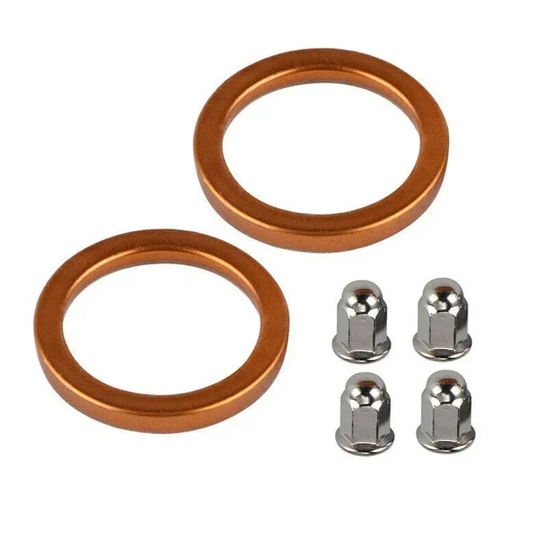 Výfukové tesnenia 18291-216-000 18291-MN5-650 pre Honda CB500/550 VF500/700/750 S 4 M6 Acorn Matice Chrome Chrome Plated Nut set