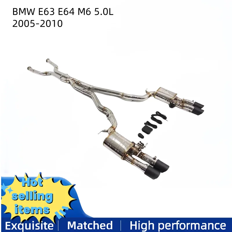 Výfukový rúrka z nehrdzavejúcej ocele KAPOVÁ KAPAJÚCA VÁS VIELA PRE BMW E63 E64 M6 5.0L2005-2010 Výfukový systém SS304