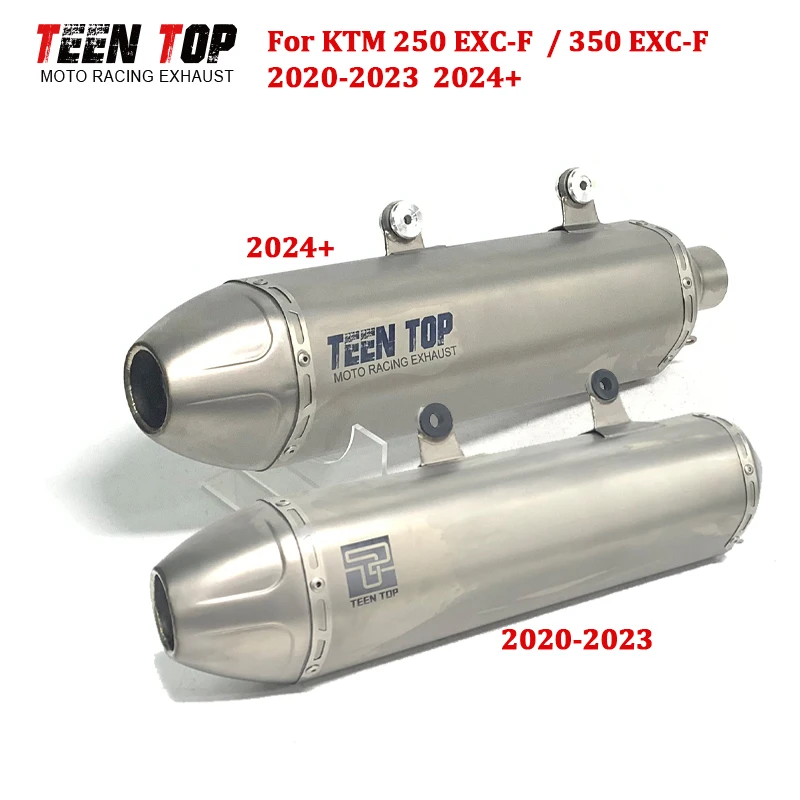 Výfukový tlmič výfukového plynu pre KTM 250 EXP 350 Exc-F Motocykel Výfukový potrubie Escape Moto Moto Moto Titán Titán 2020-2024+