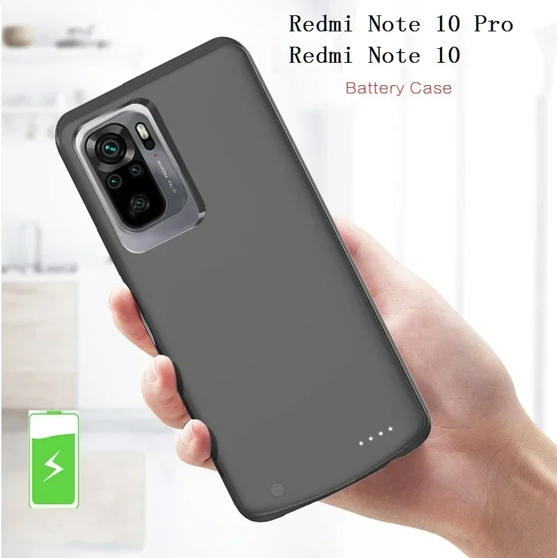 Výkon pre Xiaomi Redmi Poznámka 10 Pro Externá nabíjačka batérií prenosné nabíjanie Power Bank Cover Redmi Poznámka 10 10S 5G
