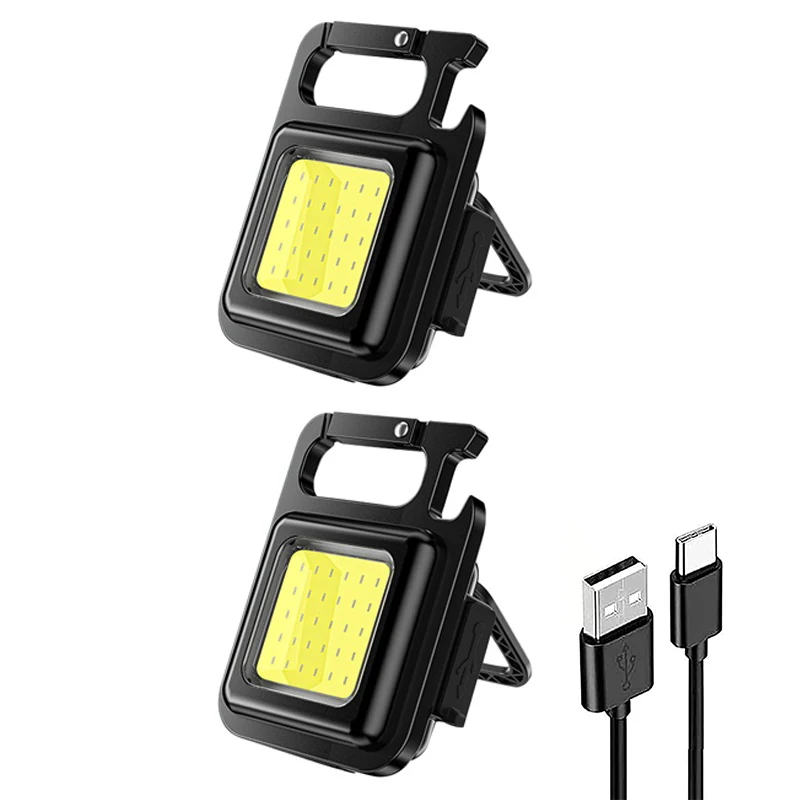 Výkonná práca Light Conkscrew 400lm USB Nabíjateľná pracovné svetlo Mini Keychain 4 Lighting Modes Multifukcia pre vonkajšie kempingy