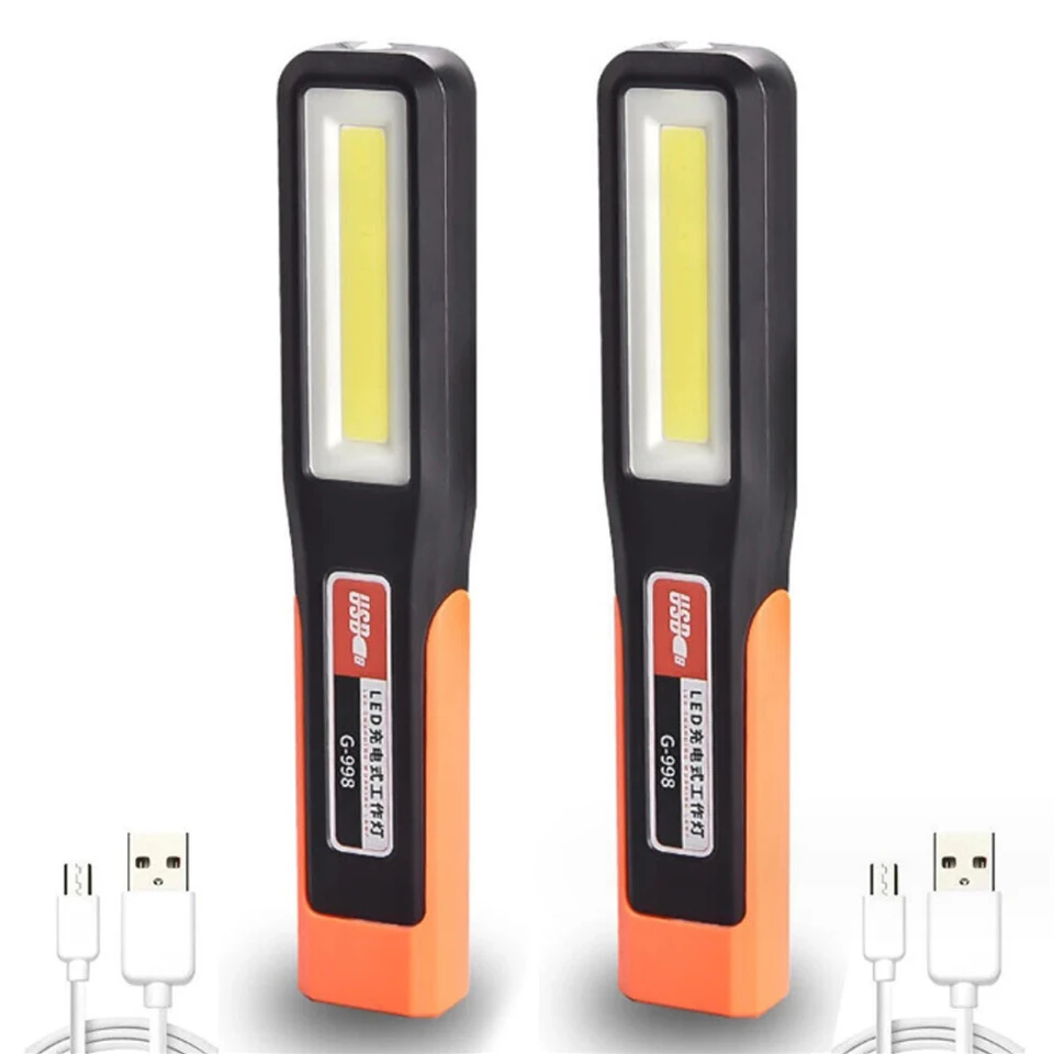 Výkonné LED pracovné svetlo s magnetovým osvetľovacím baterkou na garážovú lampu s garážou USB nabíjanie COB núdzové svetlo výstražné svetlo