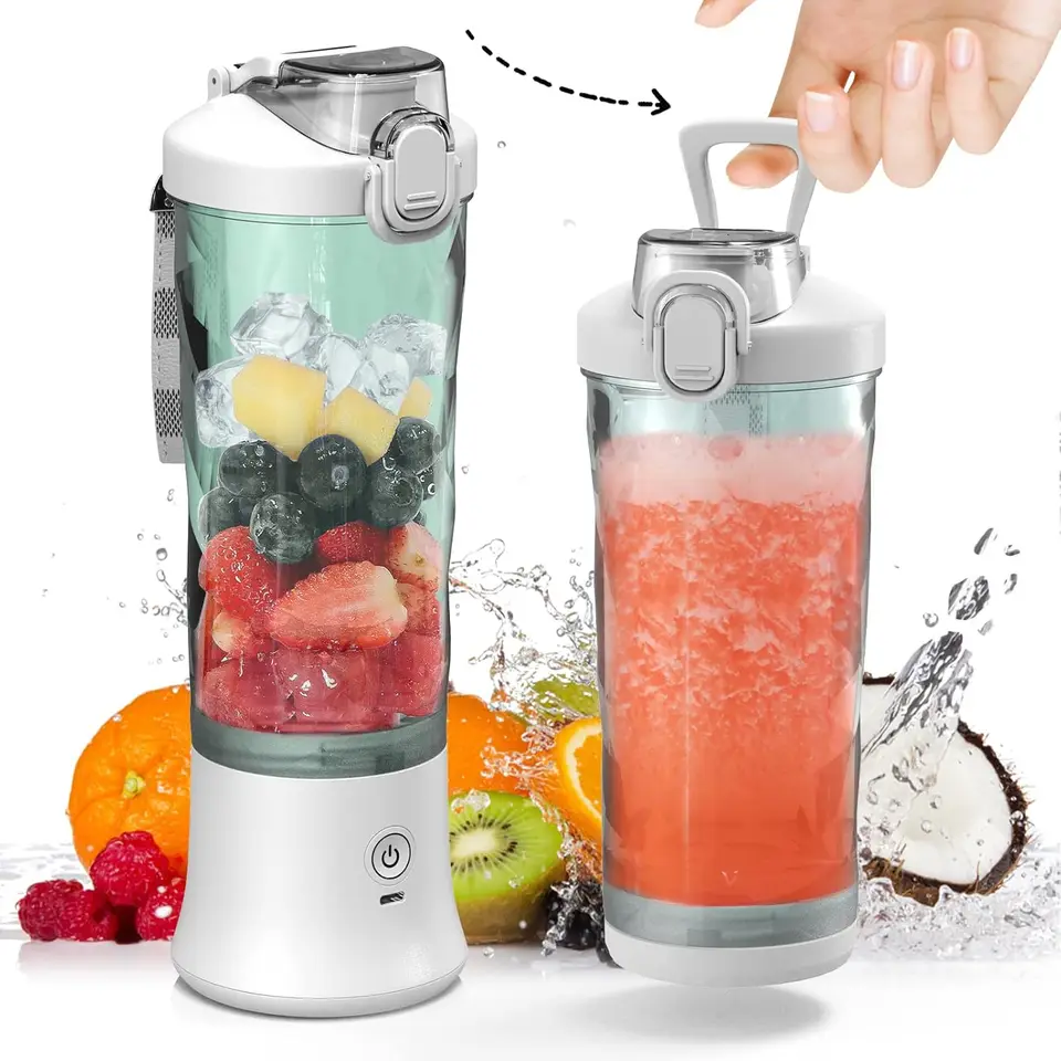 Výkonný 20 oz osobný prenosný mixér BPA ZADARMO USB C Nabíjateľný mixér s cestovným vekom pre otrasy smoothies domáce cestovanie