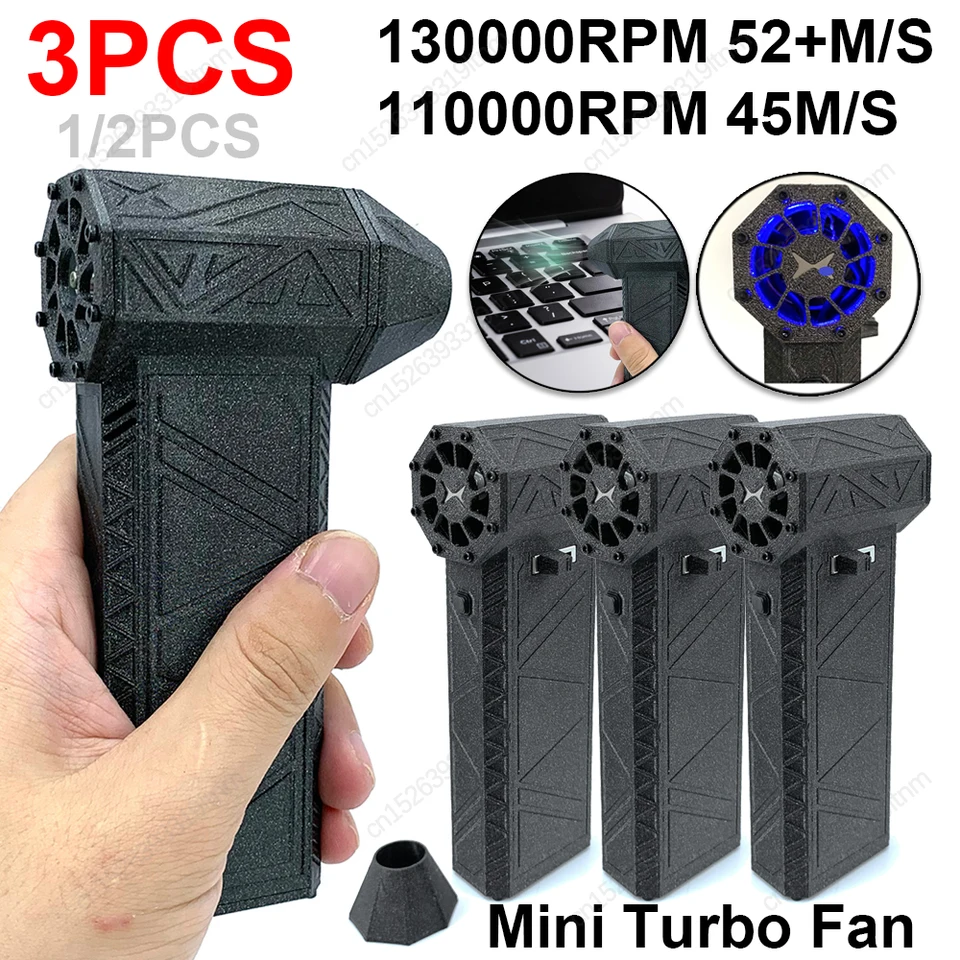 Výkonný dúchadlo s vysokorýchlostným ventilátorom Mini Turbo Jet Ventilátor 130000/110000 ot./min