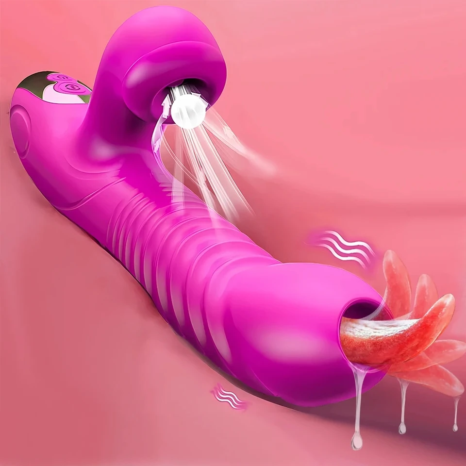Výkonný ťahajúci vibrátor Ženský klitoris Sucker Vákuum stimulátor jazyka lízanie sania Dildo Dospelý tovar Sex Sex Hray pre ženy