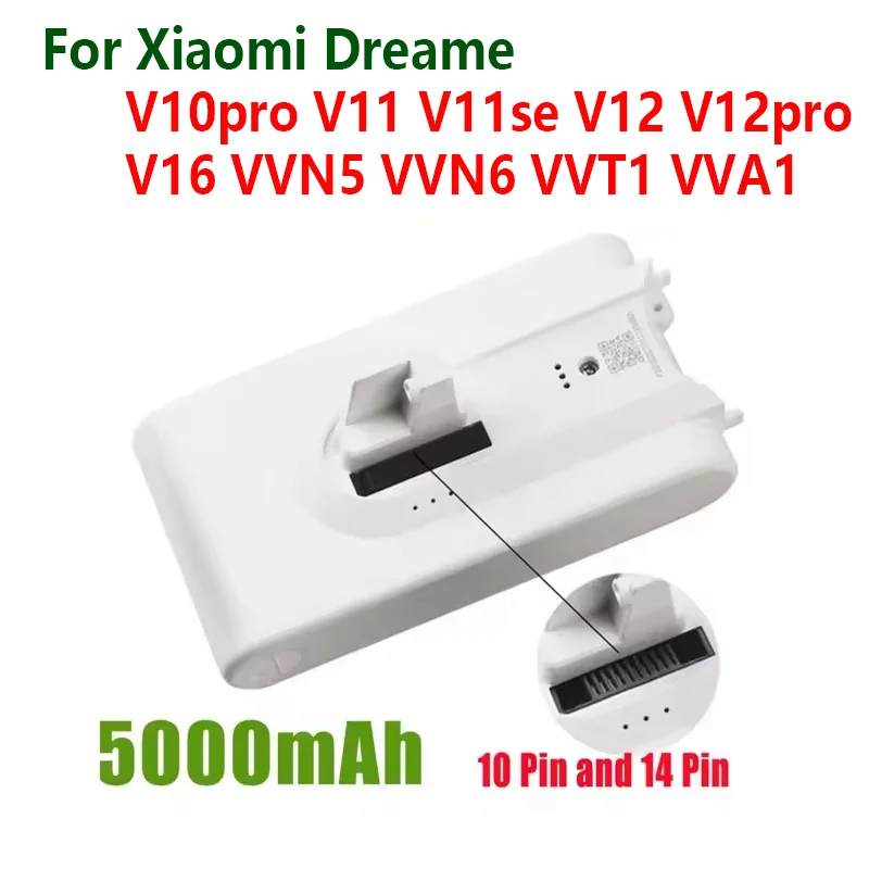 Výmena 25.2V batérie pre Xiaomi Dreame vysávač V10PRO V11SE V12 V12PRO V16 VVA1 VVT1 VVN5 6 Nabíjateľná batéria