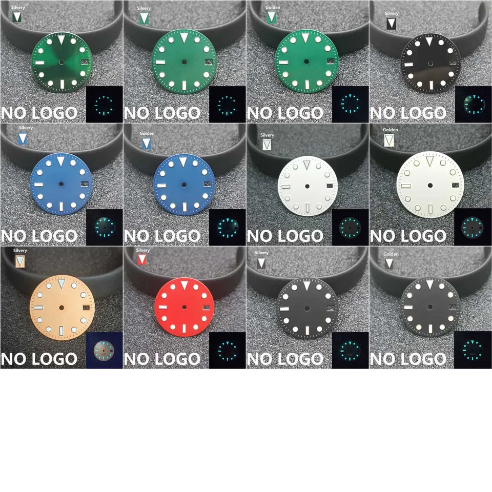 Výmena 28,5 mm hodinky Dial Luminous Dial Dial Single Calendar Watch Dial pre NH35 Quartz Pohyb hodinky Modifikačné diely