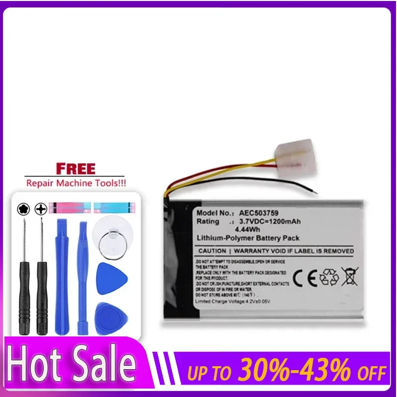 Výmena batérie 1200 mAh AEC503759 pre SteelSeries Arctis 1 3 5 7 batérie pre smartfóny záruka + kódový kód