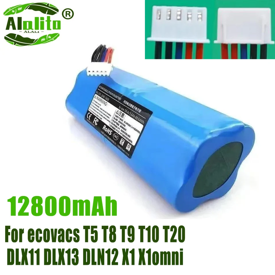 Výmena batérie 12800 mAh pre ECovacs T5 T8 T9 T10 T20 DLX11 DLX13 DLN12 X1 X1omni X1 Deebot Ozmo Sweeping Robot Battery