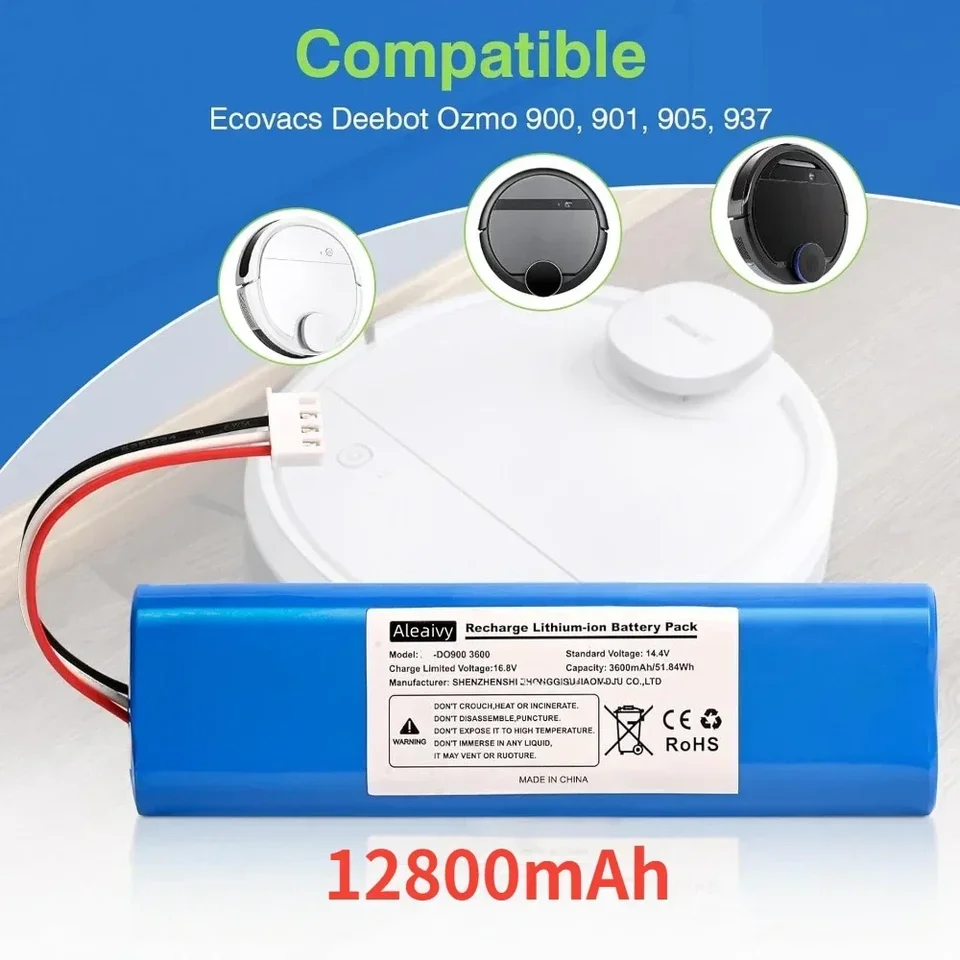Výmena batérie 6800 mAh pre ECovacs Deebot Ozmo 900 901 905 920 930,937, N8, N8 Pro Li-Ion 14.4V Robot VACUEM CLESPERAP BATTER