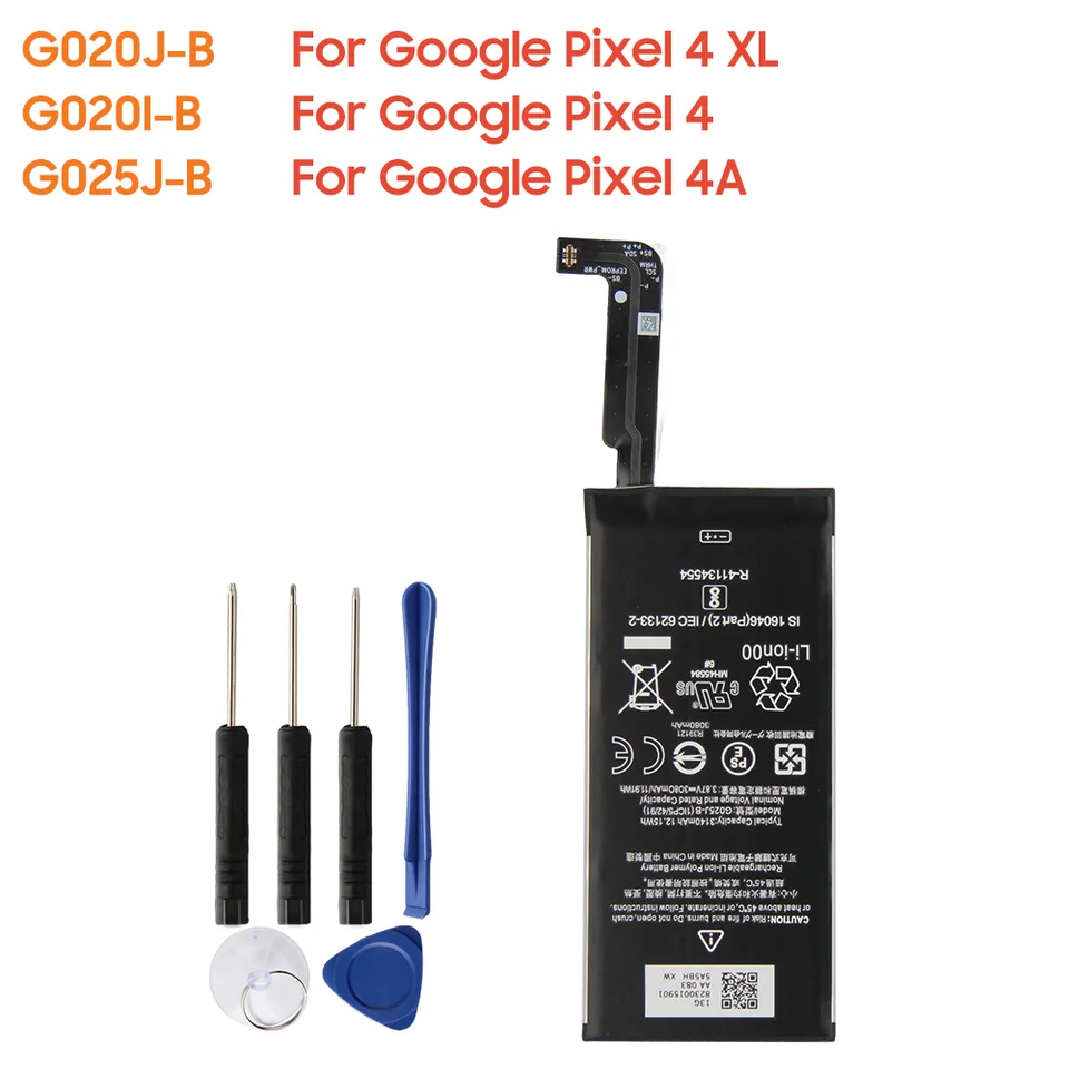 Výmena batérie G020J-B G020I-B G025J-B pre Google Pixel 4 XL Pixel4 XL Pixel4 Pixel 4 Pixel 4A Nabíjateľná batéria